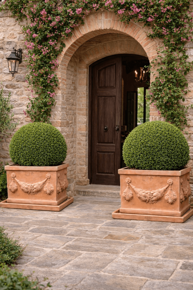 Dessous de pots carré en terracotta Impruneta